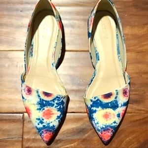 JCrew D'orsay Tie-dye Flats, Size 8